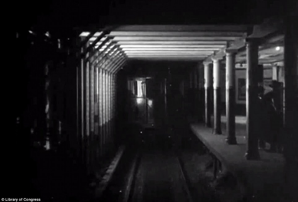 Newly built: The New York subway was brand-new when the footage was taken but now it's a part of the city's identity