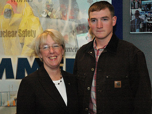 Senator Patty Murray with Iraq War veteran Ty Rose