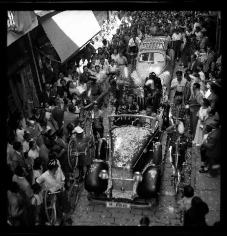 1959: Toledo recibe a Bahamontes (Fotografía Rodríguez)