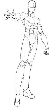 Reference Poses Full Body Male Drawing Base - bmp-connect