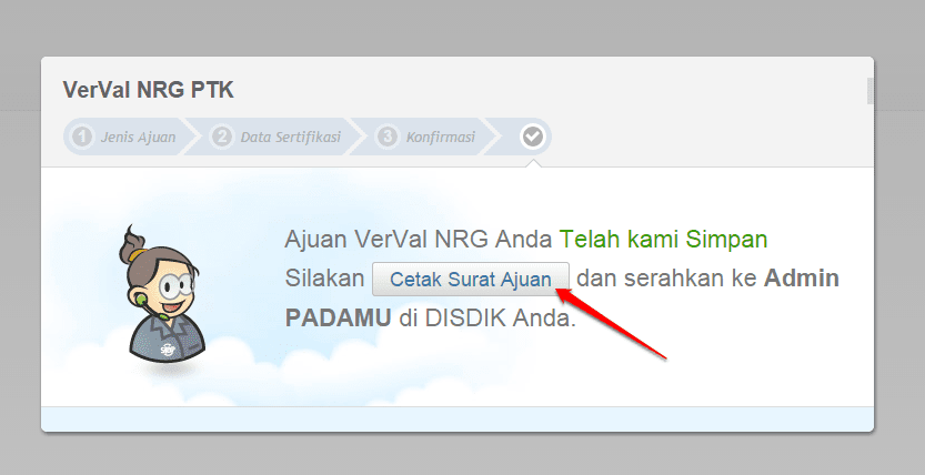 Cetak surat ajuan