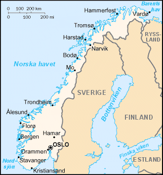 Norge Karta Städer | Fylker Kart