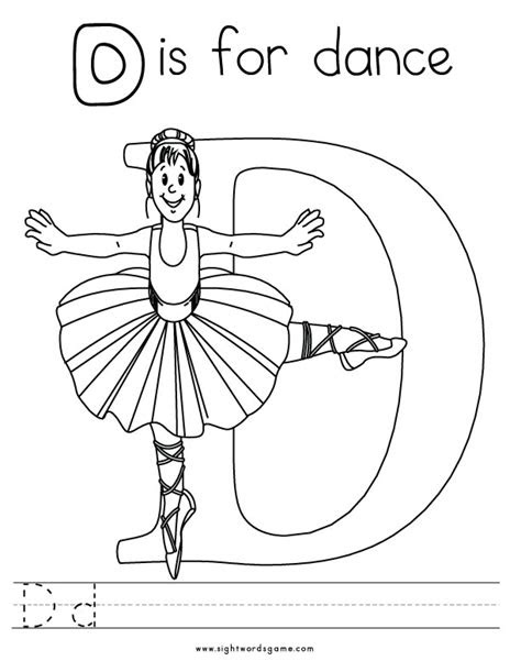 Alphabet D Coloring Pages | Coloring Page Blog