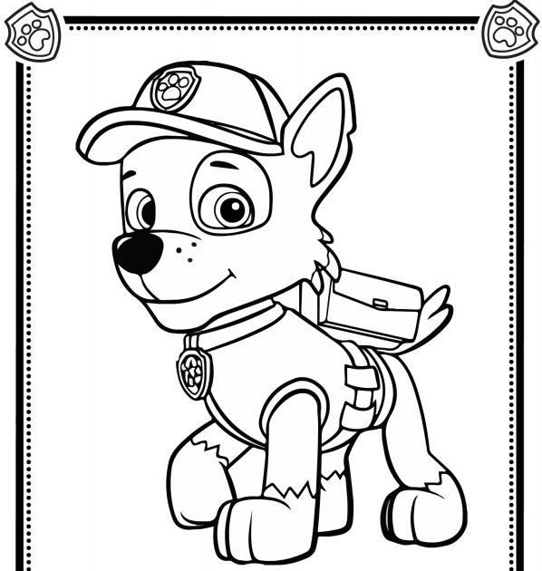 Rubble Paw Patrol Printable Coloring Pages - Todd Waggoner's Coloring Pages