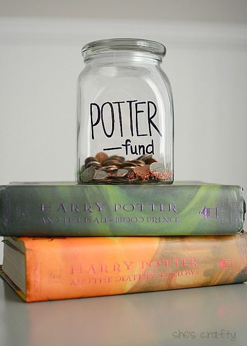 Harry Potter Savings Fund Jar - how to emboss on glass