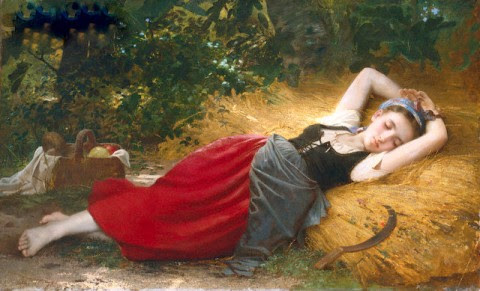 a young peasant girl sleeping a young peasant girl sleeping