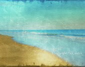 Beach Seaside Photograph Dreamy Beach Golden Brown Blue Teal Wall Art 8x12 Coastal Shore Photograph - KalstekPhotography Beach Seaside Photograph Dreamy Beach Golden Brown Blue Teal Wall Art 8x12 Coastal Shore Photograph - KalstekPhotography