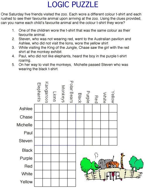 Logic Puzzles For Kids Pdf