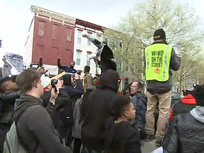 Raw: Protesters demand justice for Maryland man