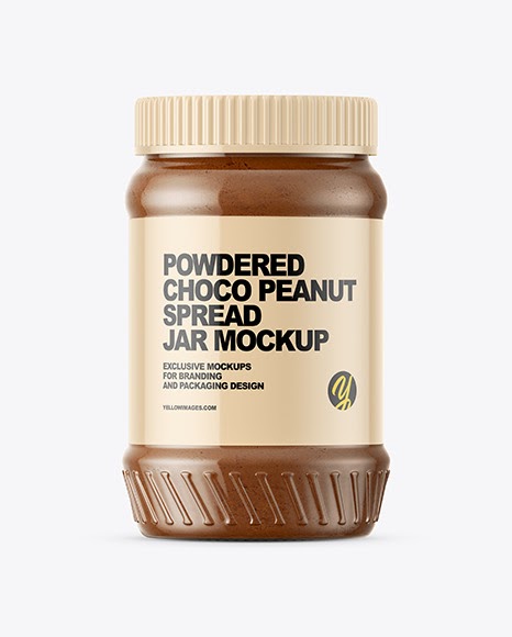 Download Chocolate Jar Mockup Powdered Choco Peanut Spread Jar Mockup In Jar Mockups On Yellow Yellowimages Mockups