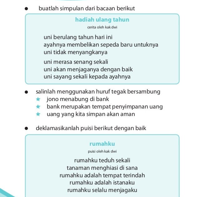 Puisi Rumahku Istanaku Kelas 2 Sd