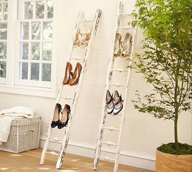Wooden Shoe Ladder eclectic clothes and shoes organizers