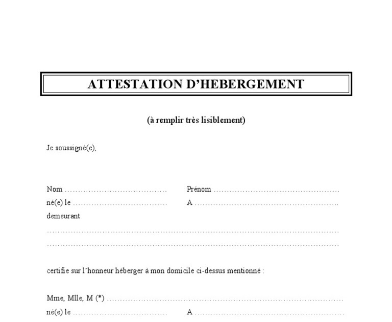 Formulaire pdf Justificatif de domicile pdf
