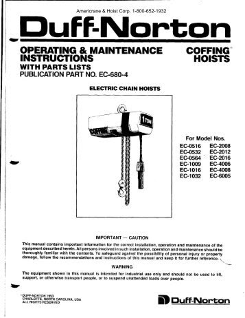 Coffing Hoist Wiring Diagram - General Wiring Diagram