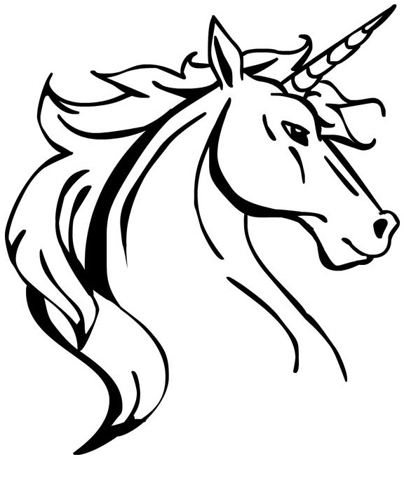 Coloring Pages Unicorn Horn - Coloring and Drawing