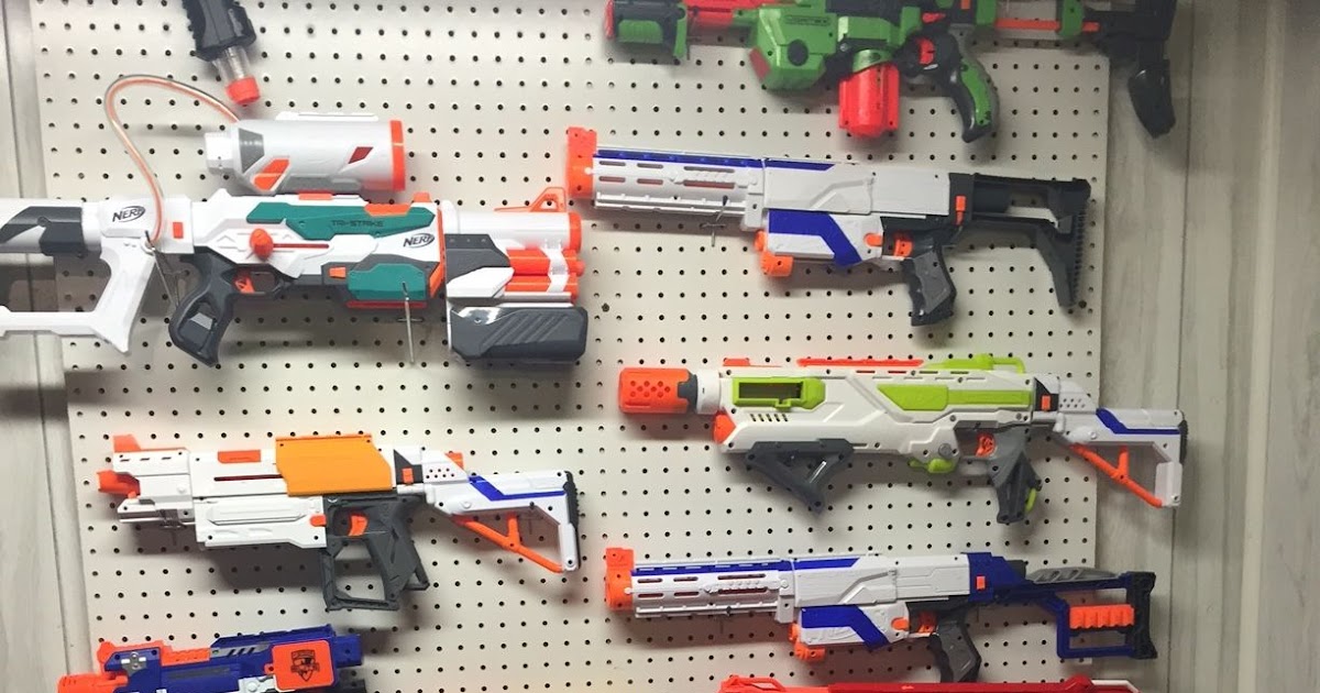 Nurf Gun Racks For Wall : 5 Cheap and Easy Nerf Storage Ideas - Ray Squad