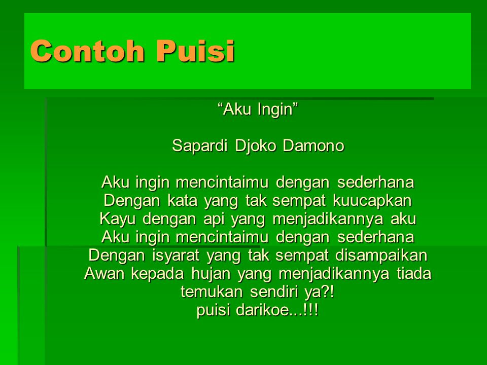Dapatkan Gambar Pantun Kita Smk Alam Megah Kumpulan Puisi Indonesia Terupdate by Cikimm.com