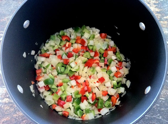 Softened Onions and Peppers
