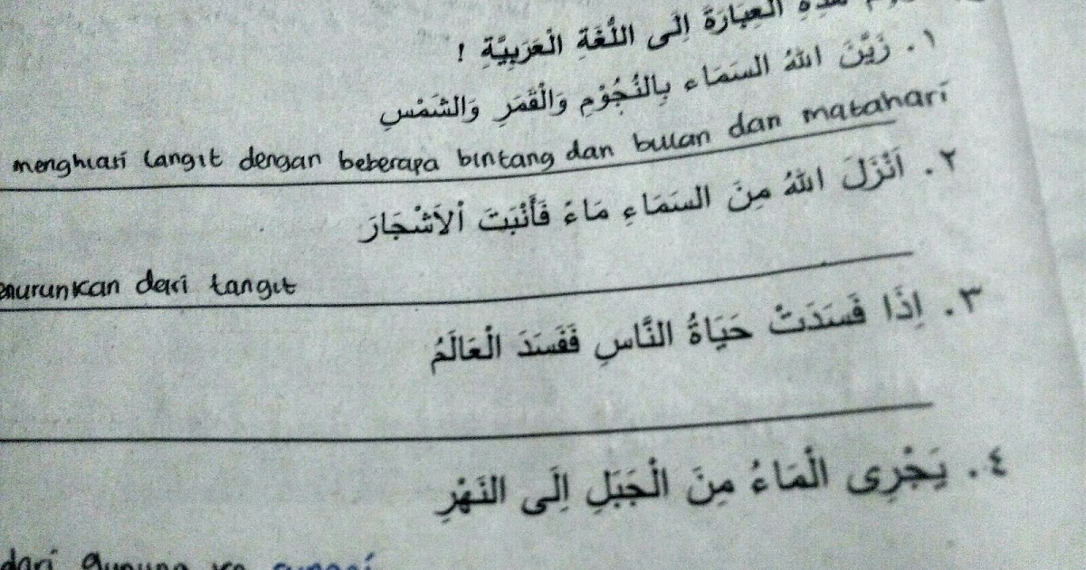 Materi Bahasa Arab Kelas 9 Mts Semester 2