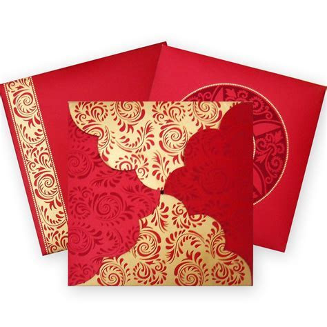 Elegant Hindu Wedding Card with Raised Gold Color Printing Elegant Hindu Wedding Card with Raised Gold Color Printing