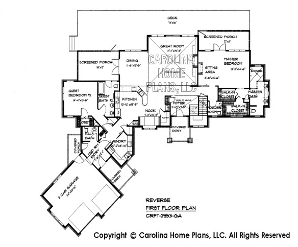 Reverse Story And A Half House Plans, Luxury Craftsman Style House Plans
