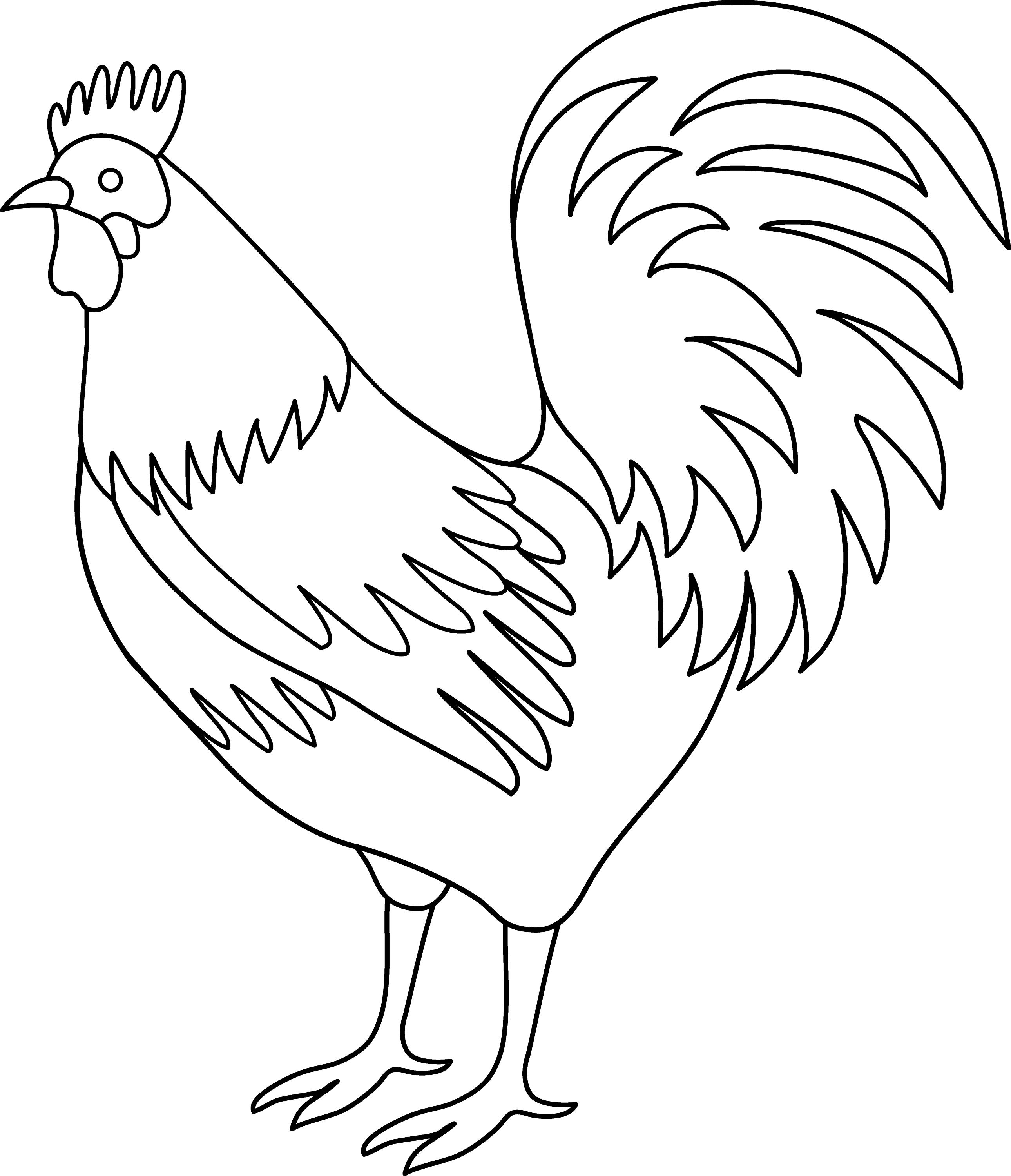 Rooster Coloring Page Free Clip Art Rooster Coloring Page Free Clip Art