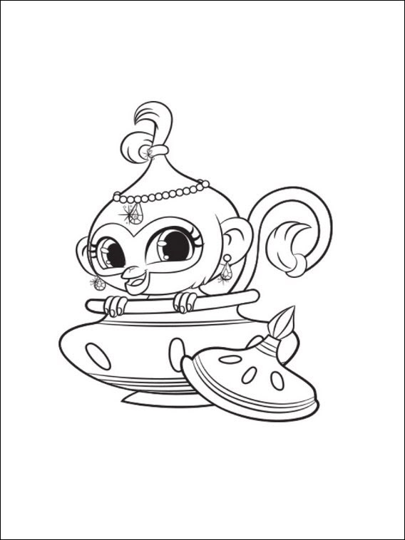 Listo Para Imprimir Dibujos De Shimmer Y Shine Para Colorear