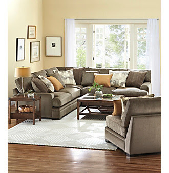 HM Richards Zibo Microfiber Muilti-Piece Sectional with Accent Pillows ...