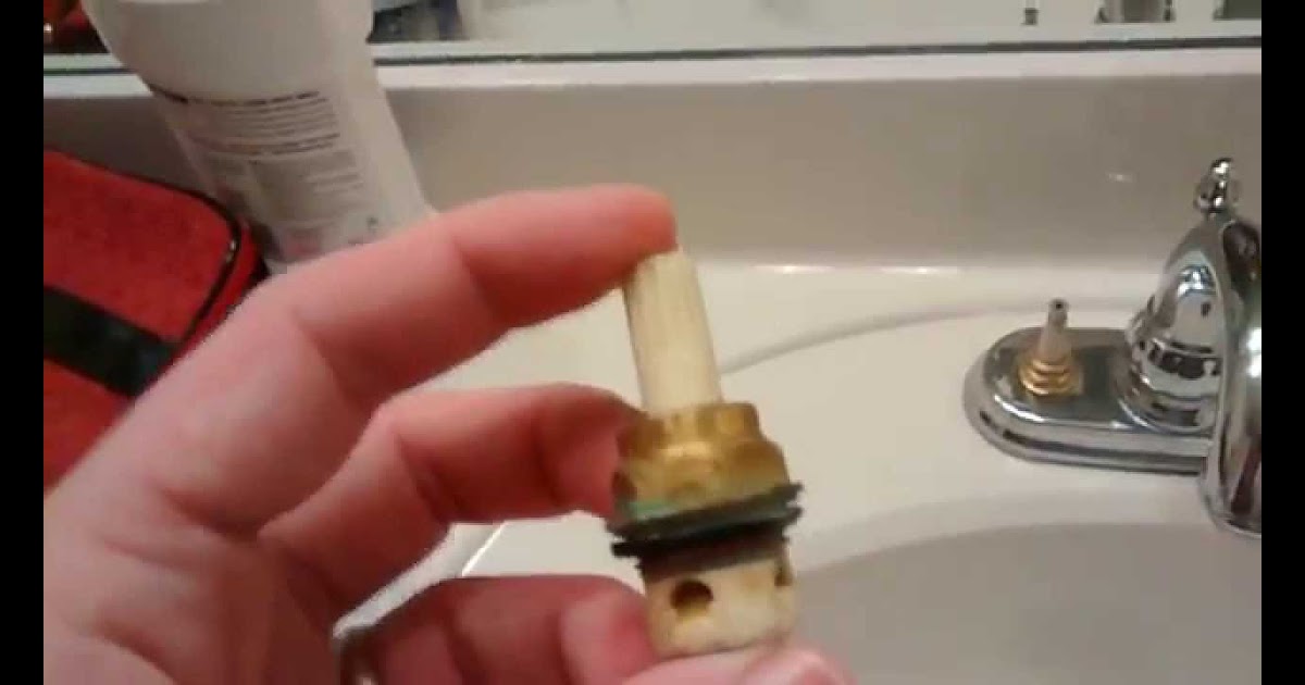 1990s manufactured bathroom sink stem and cartridge