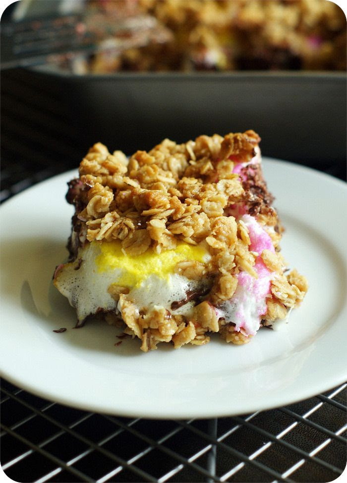 peeps show s'mores bars ... great for leftover or half-price Peeps! 