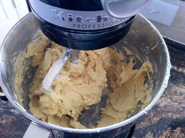 Cookie Dough After First Half of Dry Ingredients