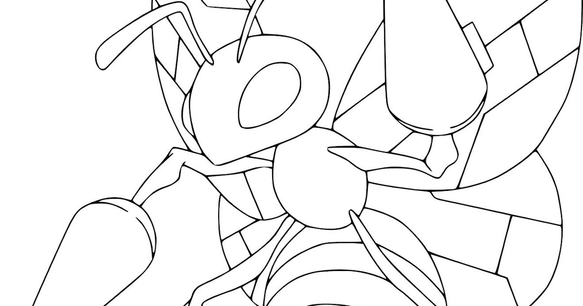 Pokemon Mega Beedrill Coloring Pages - Pokemon Drawing Easy