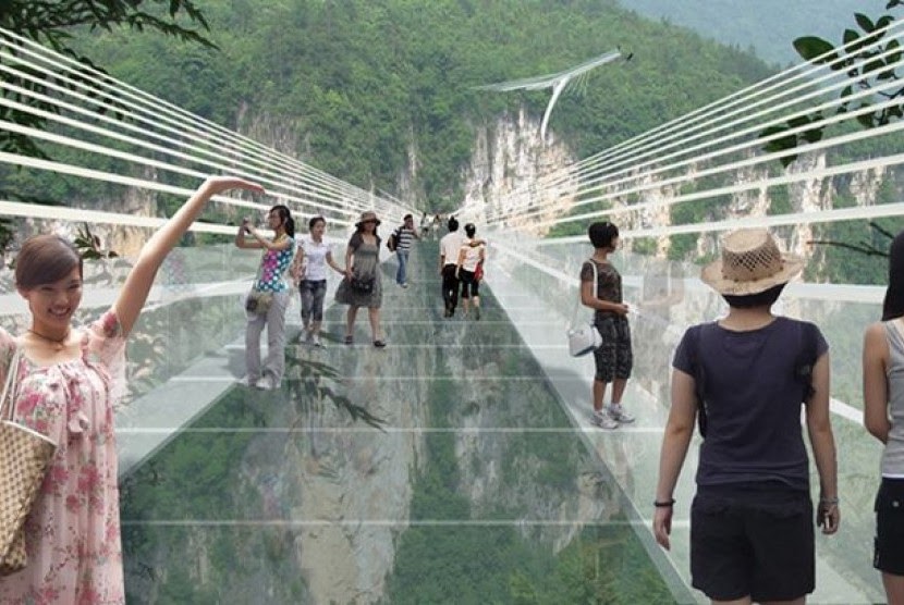 20+ Koleski Terbaru Tempat Wisata Jembatan Kaca Di China
