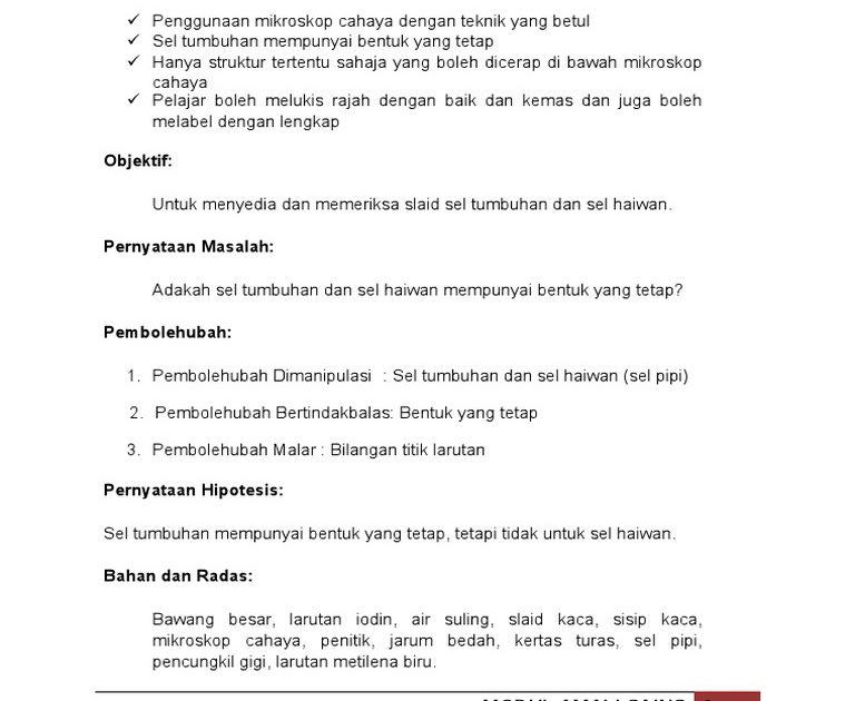 Jawapan Perbincangan Eksperimen Biologi Tingkatan 4  malaykuri