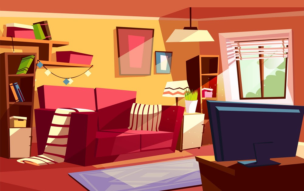 Living Room Cartoon Picture - Living Room Sketch Illustration Hand