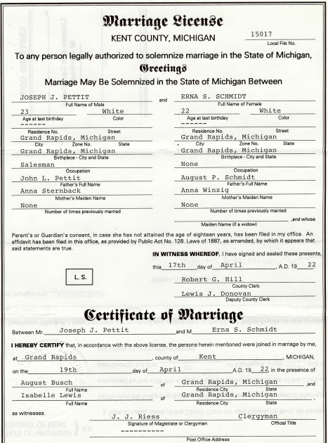 Copy Of Marriage License Michigan - facilitydesignprofessionals
