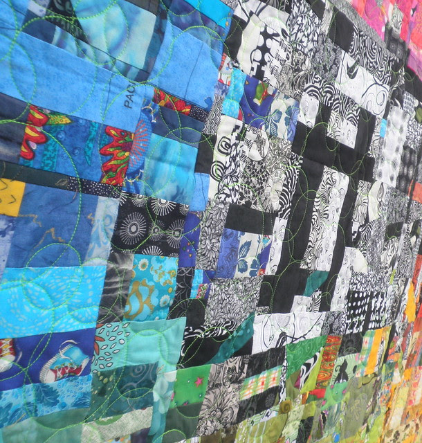 Amazing Tehcnicolor Dream Scrap Quilt