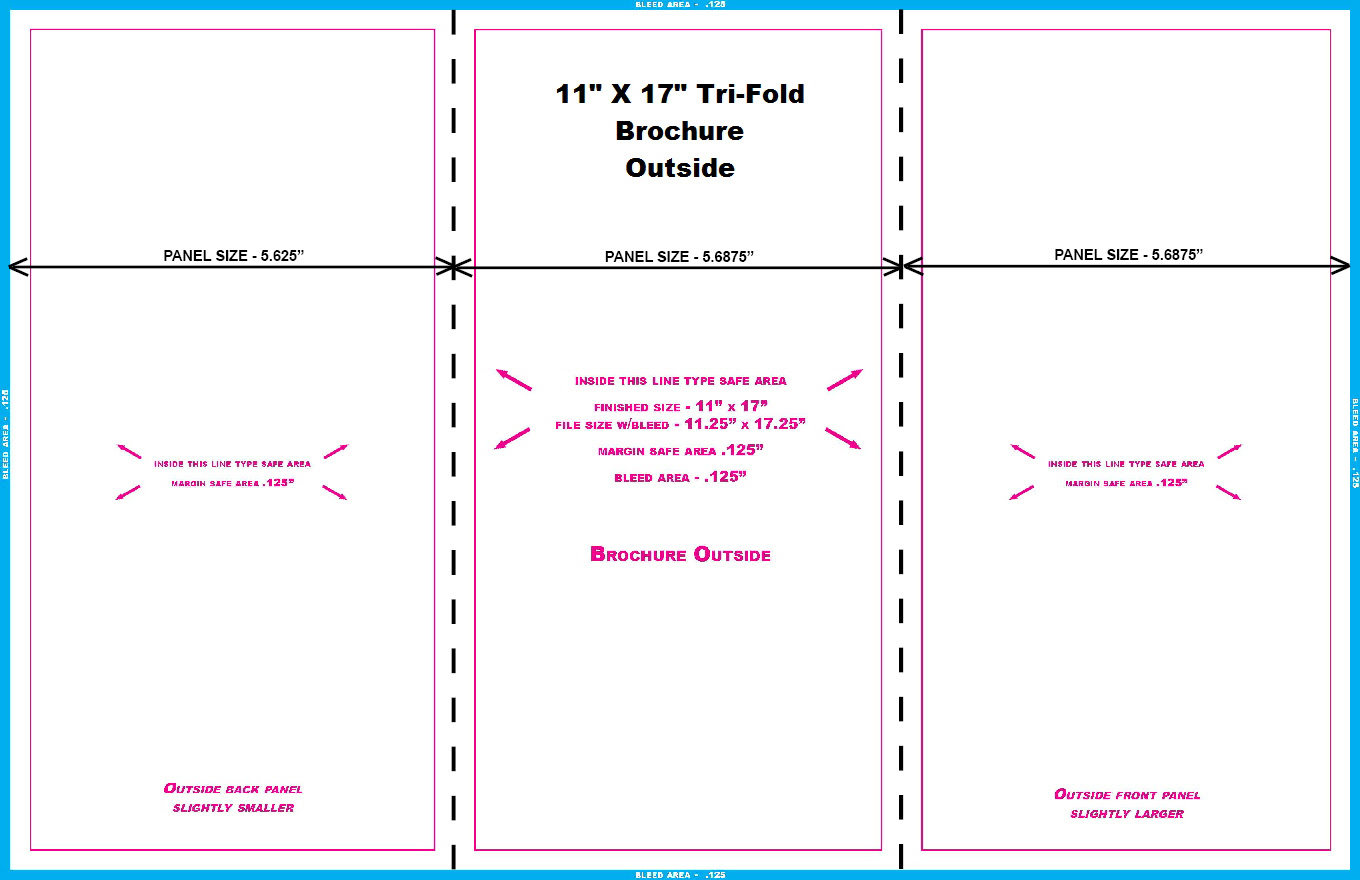 11x17 Trifold Template HQ Printable Documents