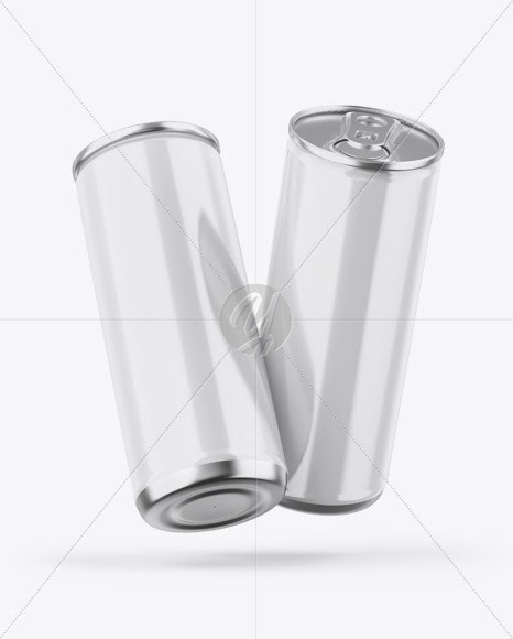 Download Download Two Metallic Cans W Glossy Finish Mockup Psd Yellowimages Mockups