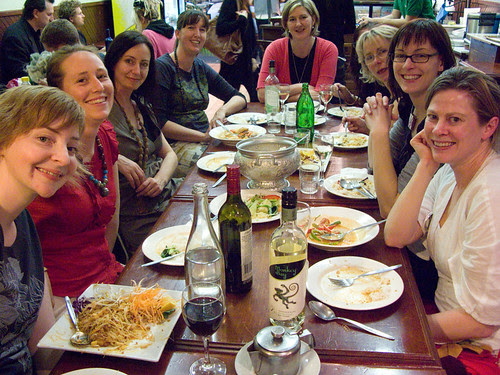 dinner with the crafty ladies in newtown