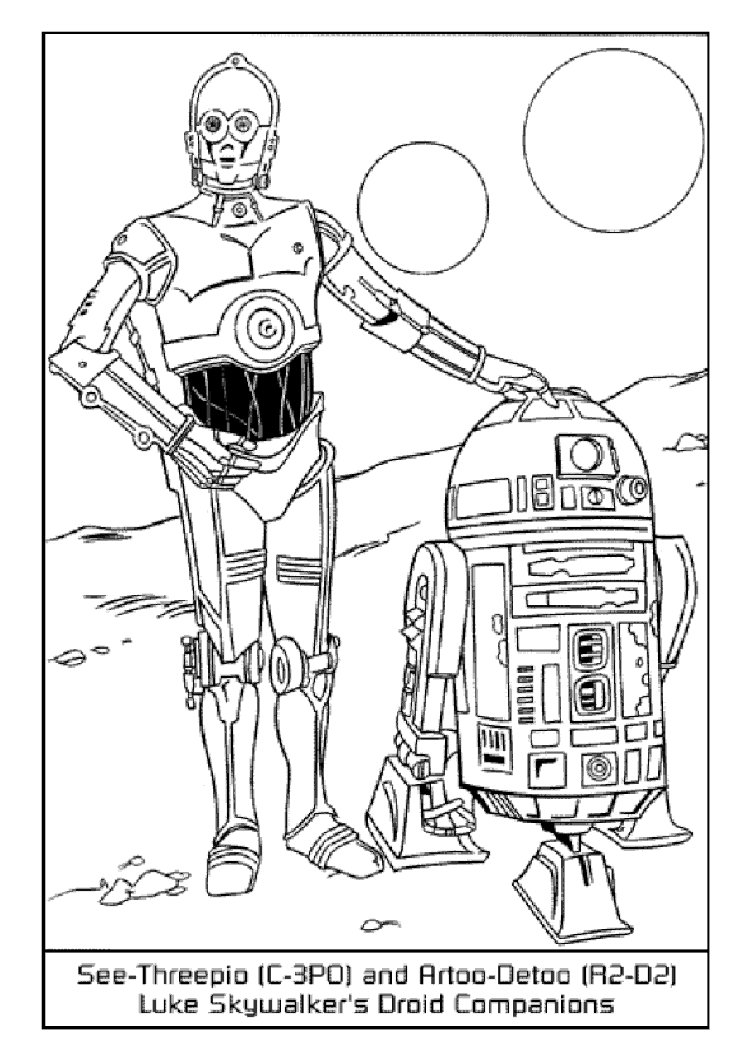 Раскраска Звездные войны c3po