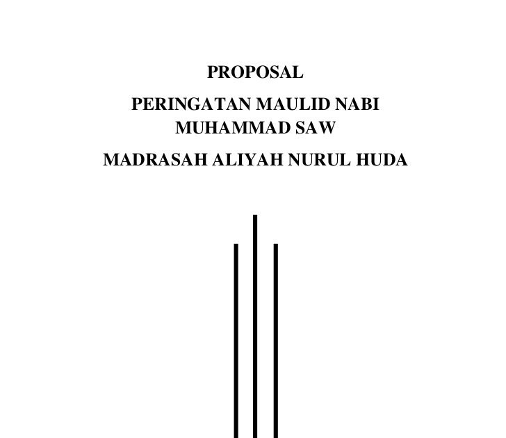 Contoh Cover Proposal Kegiatan Maulid Nabi Frasmi