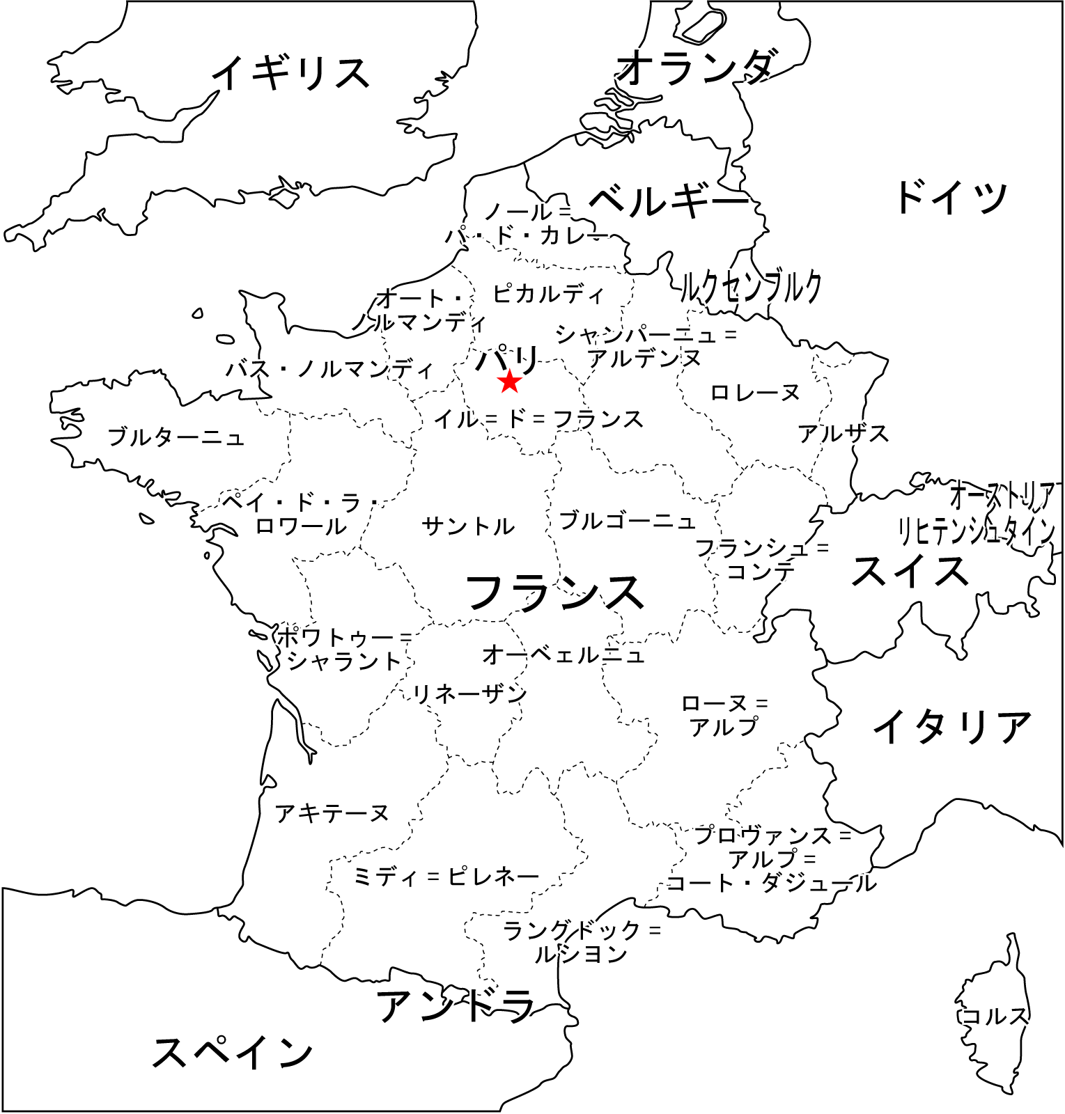 画像をダウンロード フランス 白地図 スペイン フランス 白地図