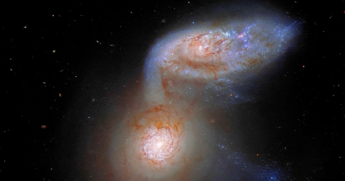 Cosmic Present Of Interacting Spiral Galaxies Clicked By Hubble