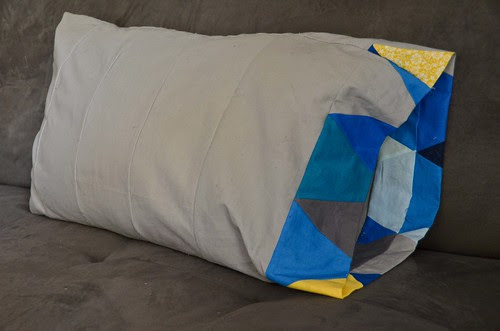 DIY'ed Pillowcase with contrast fabric