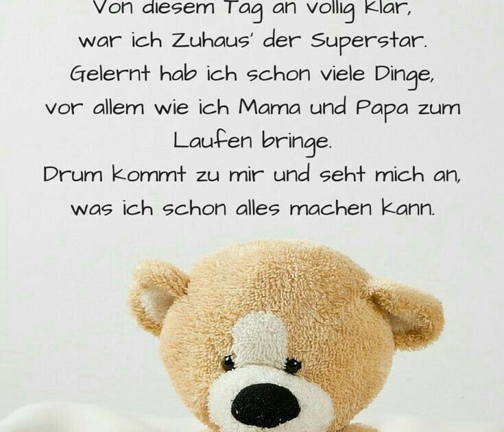 Referenz Sprüche Zum 1 Geburtstag Baby Online