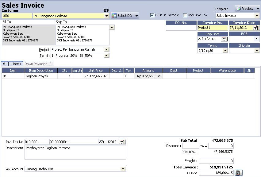 Contoh Invoice Dp 50 - BR1M Web