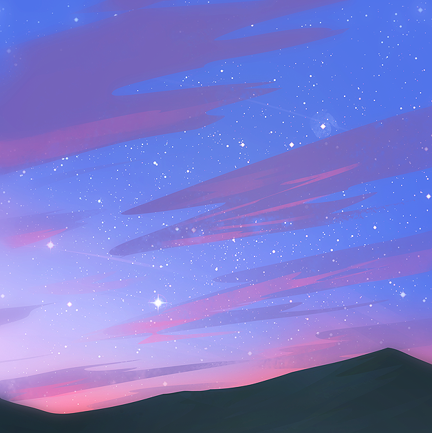 Aesthetic Night Sky Anime Background - Id Revisi
