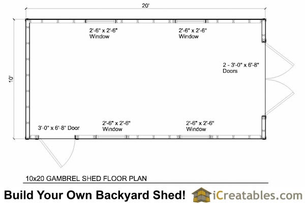 10x20 Shed Plans 4399