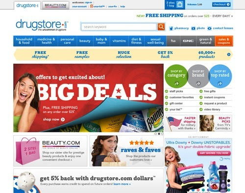 website thương mại điện tử drugstore